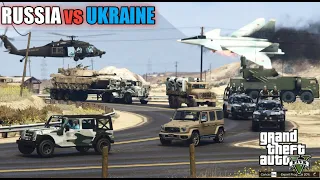 Russia vs Ukraine War | Russian Army Convoy Destroyed by Ukraine- GTA 5