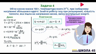 10 клас. Основи термодинаміки. Розв'язування задач.