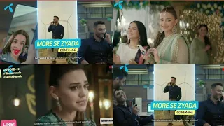 Zara Noor Abbas new Ad |  Zara Noor All Ads in 1 video | Zara and Ahmed Ali coverage telenor 2020.