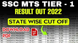 SSC MTS Result 2022 OUT Official notification | SSC MTS CUT OFF 2022
