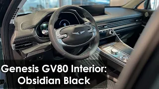 2023 Genesis GV80 Interior: Obsidian Black