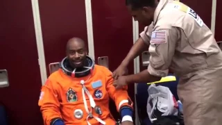 STS 129 Suit Up and The Hall