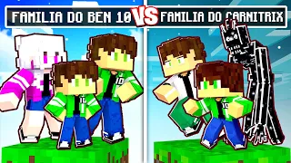 FAMILIA DO BEN 10 vs FAMILIA DO CARNITRIX em APENAS UM BLOCO no Minecraft