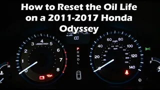 2011-2017 Honda Odyssey Oil Reset Process