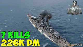 World of WarShips | Odin | 7 KILLS | 226K Damage - Replay Gameplay 1080p 60 fps