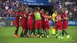 Jogadores Portugueses filmados de outro angulo na Final do Euro 2016