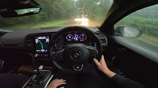 RACE MODE in HEAVY RAIN (Exhaust sound) - Megane RS 300