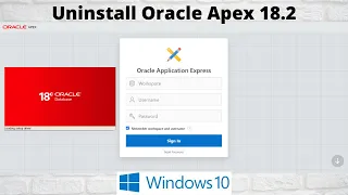 How to Uninstall Oracle Apex 18.2 | 18c [Pluggable] | Windows 10