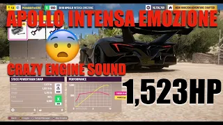 FORZA HORIZON 5- 😱CRAZY ENGINE SOUND😱 - (1,523HP APOLLO INTENSA EMOZIONE BUILD/TUNE)