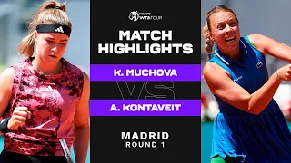 Karolina Muchova vs. Anett Kontaveit | 2023 Madrid Round 1 | WTA Match Highlights