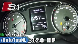 320HP AUDI S1 2.0 TFSI ACCELERATION & TOP SPEED 0-257km/h by AutoTopNL