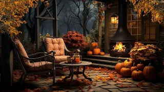 Enjoy 3 Hours of Cozy Autumn Fireplace Sounds and Halloween Vibes for a Relaxing Halloween Ambience