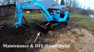 Yanmar mini-excavator maintenance and building a thumb
