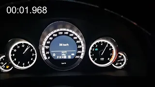 Mercedes E350 CGI Coupé acceleration 0-250km/h