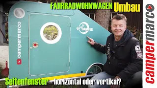 Spachteln, streichen und ein neues Seitenfenster für meinen Fahrradwohnwagen