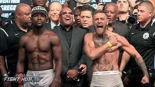 FULL & UNCUT - FLOYD MAYWEATHER VS CONOR MCGREGOR WEIGH IN & FACE OFF VIDEO