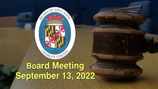 Board Meeting - September 13, 2022