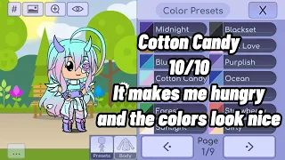 Rating color presets on my OC || Gacha Life || Part 1