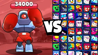 SHOWDOWN ROBOT vs ALL BRAWLERS! WHO WILL SURVIVE IN THE SMALL ARENA? | With SUPER, STAR, GADGET!