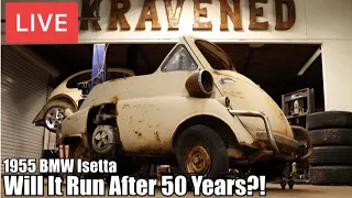 LIVE Forgotten 1955 BMW Isetta Barn Find | Will It Run After 50 Years?! | RESTORED