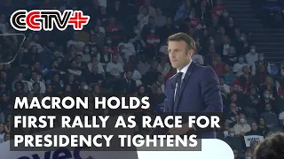 Macron Holds First Rally As Race for Presidency Tightens