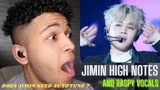 SINGER REACTS to BTS JIMIN BEST LIVE HIGH NOTES & RASPY VOCALS | I AM SHOCKED 🔥🔥