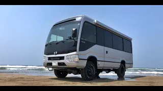 4x4 Conversion of Toyota Coaster in Japan