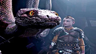 Atreus Creates The World Serpent Jormungandr Scene - God of War 5 Ragnarok PS5 (4K 60FPS)