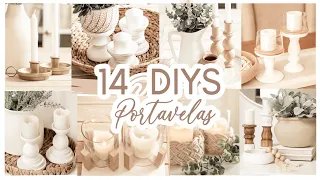 ⭐ DIYS 14 PORTAVELAS FÁCILES PARA DECORAR TU HOGAR + IDEAS ELEGANTES Y ECONÓMICAS CASA PEQUEÑA