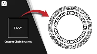 How To Create a Custom Chain Brushes in Adobe Illustrator Tutorial - Step By Step (Easy Tutorial)