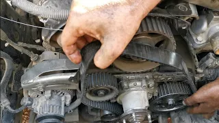 How to Toyota 2L 3L 5L timing belt installed