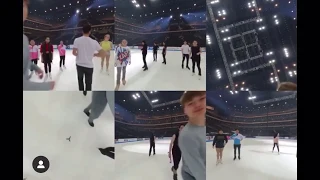 Алина Загитова и Нейтан Чен. Alina Zagitova & Nathan Chen. Увели Алину перед Нейтаном