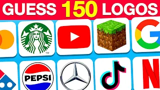 Guess the Logo in 3 Seconds | 150 Famous Logos | Logo Quiz 2023