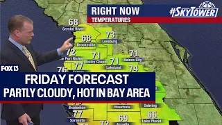 Tampa weather: Partly cloudy, hot Friday across Bay Area