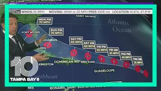 11 p.m. Aug. 19: Tropical Depression 13 forms, Florida is in the cone