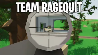 MAKING A TEAM OF 4 RAGEQUIT THE SERVER (Unturned Vanilla Survival) 3/4