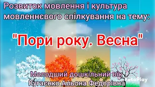 Розвиток мовлення і культура мовленнєвого спілкування "Пори року. Весна"