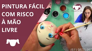 LIVE- PINTURA DE ROSTINHO COM RISCO À MÃO LIVRE