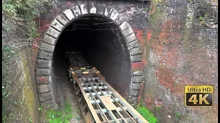 Old railway tunnel Čortanovci - Trains in tunnel - Mountain Fruška Gora [4K]