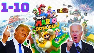 Presidents Play Super Mario 3D World 1-10 (COMPILATION)