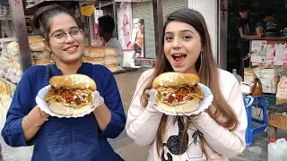 Chowmein Cream Burger Challenge | Chowmein Cream Burger Eating Competition |