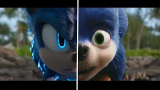 SONIC Movie 2 OLD Design VS NEW Design (UGLY SONIC VS SONIC)