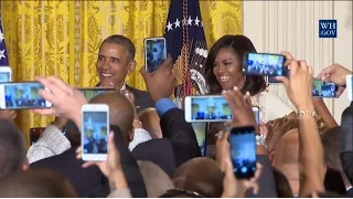 President Obama’s Black History Month joke kills at White House event