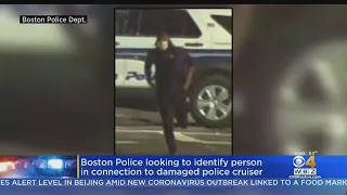 Boston Police Looking To Identify Person In Damaged Cruiser Investigation