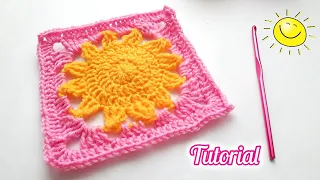 ☀️How to crochet Sun ☀️ Sun granny Square