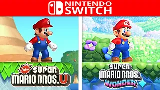 New Super Mario Bros U vs Super Mario Bros Wonder | Nintendo Switch Graphics Comparison