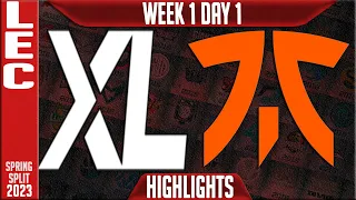 XL vs FNC Highlights | LEC Spring 2023 W1D1 | Excel vs Fnatic