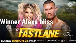 who is the winner between randy Orton Vs alexa bliss at fast lane