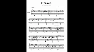 Heaven (Bryan Adams) piano arrangement (sheet music version)