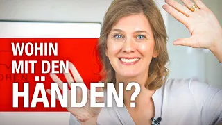 Natürliche Gestik bei Moderationen I Dahin gehören deine Hände beim Präsentieren | Nicole Krieger